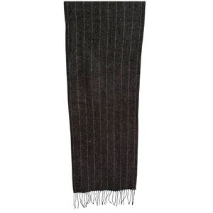 WOOLMARK Rectangular Brown Striped Wool Scarf Vintage 90s NWT 54" Long